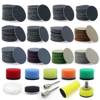 SANDPROX 2 Inch Hook & Loop Sanding Pad 5 Pack - 1/4" Shank With Soft Foam Buffering For Drills