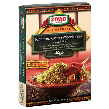 Ziyad Brand Roasted Green Wheat (Freekeh) Pilaf, 9 oz, (Pack of 6)