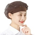 thumbnail image 1 of Visland Chef Hat Unisex Kitchen Hat Hotel Restaurant Cook Cap Good Breathability Hollow Mesh Solid Color Waiter Chef Work Cap Workshop Factory Hat, 1 of 8