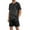 Black, variant on Ekouaer Men Satin Pajamas Set 2 Piece Silk Sleepwear Shorts Button Down Tops Loungewear with Pockets