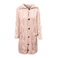 thumbnail image 4 of Usmixi 2023 Winter Womens Sweater Coats Womens Sweater Coats Winter Plus Size Soft Cozy Knitted Cotton Long Coats Casual Solid Long Sleeve Single Breasted Pocket Hooded Overcoats Up to 65% off, 4 of 5