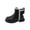 Black, variant on Toddler Girls Casual Boots Classic Style Faux Leather Boots with Bow Decoration Easy On Zipper Closure Warm Winter Footwear for Children
