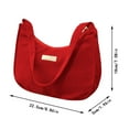 thumbnail image 5 of MUSOIE Suede Bags Women Crescent Satchels Shoulder Bag Purses Top Handle Tote Handbag, 5 of 8