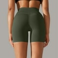 thumbnail image 3 of Women's Solid Color Yoga Shorts - Double Brushed, High Waist Compression, Three-Quarter Length, Nylon Spandex, XS-XL Sizes, Workout/Pilates, 3 of 6