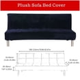 thumbnail image 3 of Solid Colour Armless Sofa Bed Cover Polyester Spandex Stretch Futon Slipcover 3 Seater Elastic Full Folding Couch Cover fits Folding Sofa Bed Without Armrests(70.9"-82.7",Coffee), 3 of 3