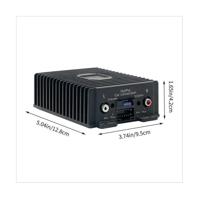 Amplificateur Audio de Voiture 4 Canaux 50W Mini Amplificateur de Son Numérique avec Dissipation de Chaleur Superbe pour Modification Audio de Voiture