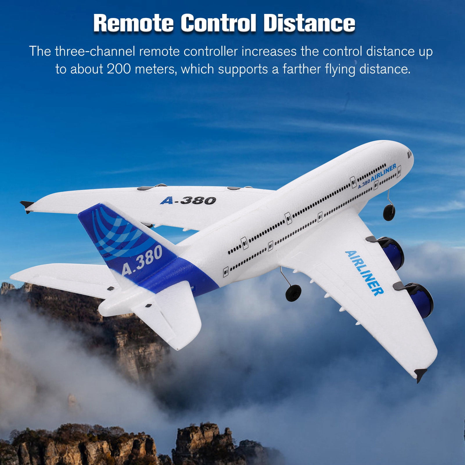 RC Airplane 2.4G Three Channel 360 Degree Roll Remote Control Flying Aircraft for Beginner