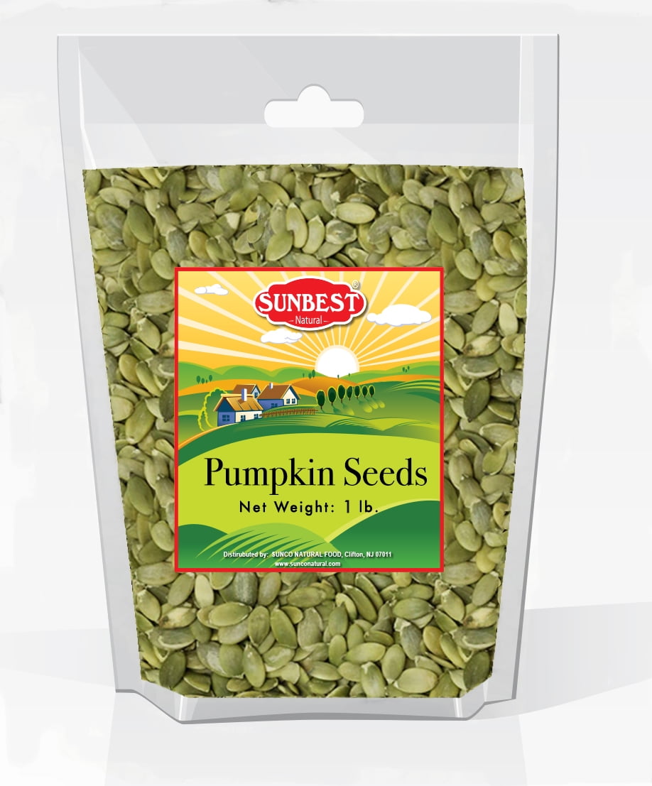 SUNBEST Shelled Unsalted Raw Pumpkin Seeds / Pepitas Raw 1 Lb, No Shell