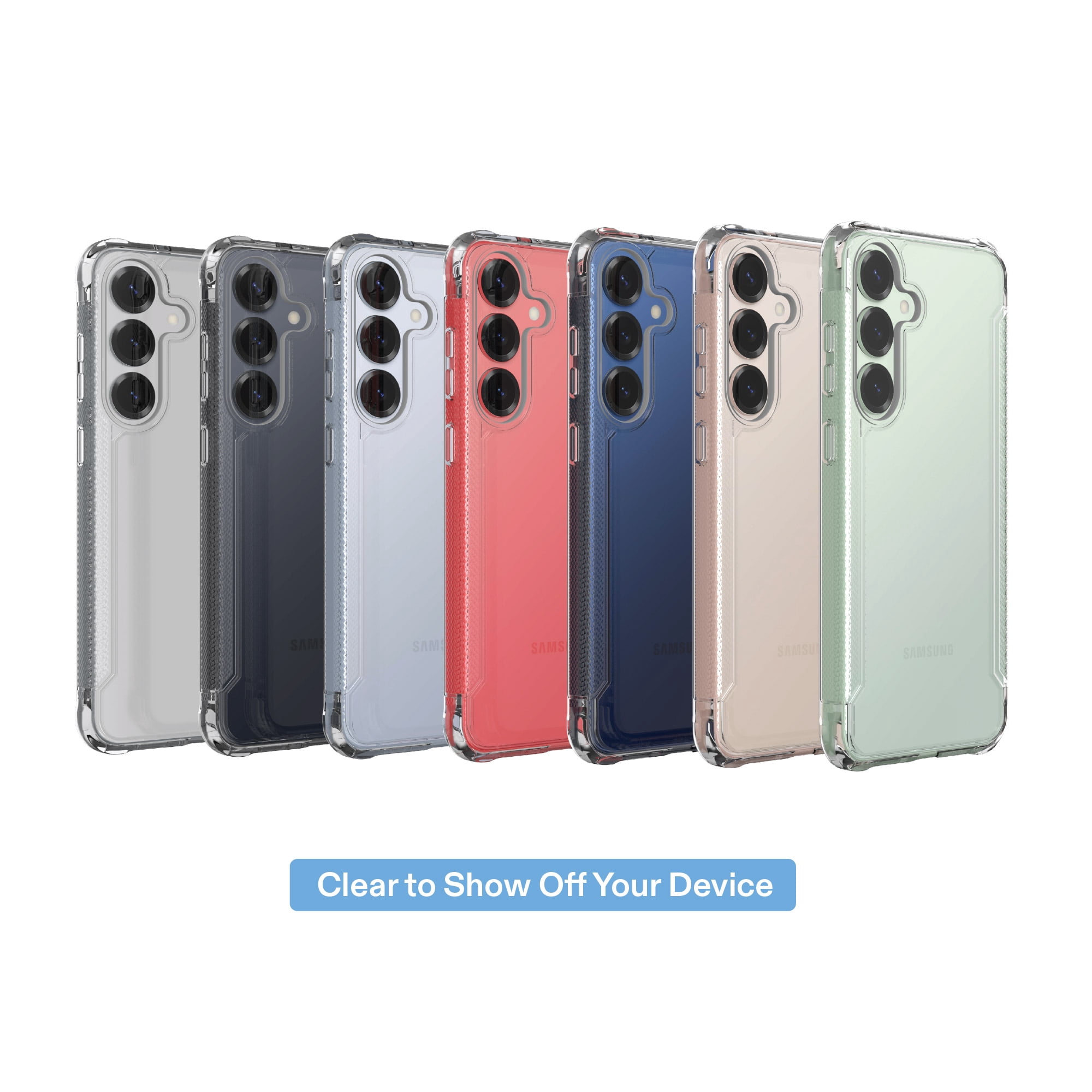 onn Dual-Layer Phone Case for Samsung Galaxy S25 / Samsung Galaxy S24 - Clear