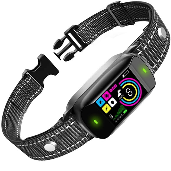 Dog Bark Collar for Large Medium Small Dogs - Stop Barking, Anti Barking Device & Dog Training Collar with Beep, Vibration & -Level Sensitivity, IP67 Waterproof, USB-C Fast Charge - Black