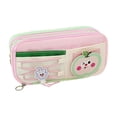 thumbnail image 2 of Dmlowu Large Capacity Pencil Case, Cute Multi Pocket Pen Pouch with Elastic Strap, Portable Stationery Organizer Bag for Office Supplies, 2 of 6