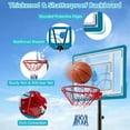 thumbnail image 4 of Laicejoy Swimming Pool Basketball Hoop, 3.8-4.4 FT Height Adjustable Basketball Goal System w/ Fillable Base & Transport Wheels, 4 of 8