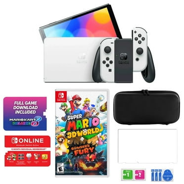 Switch OLED MarioKart 8 Bundle with Accessories & Browser's Fury