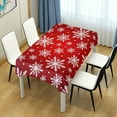 thumbnail image 7 of SKYSONIC Christmas Snowflake Tablecloth Waterproof Washable Polyester Square Table Cover Durable Tablecloth for Kitchen Dining Table Party Decor (60 X 90 Inch), 7 of 7