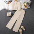 thumbnail image 5 of Hiijoy Big Girls Summer Outfits Stylish Cap Sleeve Crop Top Pants Set, Sizes 8-9Y, 5 of 5