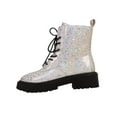 thumbnail image 1 of Bottines d'Hiver Décontractées pour Femmes à Bout Rond, Imprimé, Lacets, Fermeture Éclair Latérale avant, Talon Bas, 1 of 9