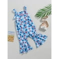 thumbnail image 3 of Blotona 4th of July Toddler Baby Girl Romper Independence Day Sleeveless Star Striped Print Long Bell-Bottoms Pants Jumpsuit Summer Clothes 6M-4T, 3 of 9