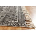 thumbnail image 4 of Casavani Black Cotton Carpet Indian Flat Weave Dhurrie Bedroom Area Kilim 11x11 Feet, 4 of 5