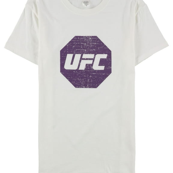 UFC Mens Octagon Logo Graphic T-Shirt, White, Small