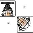 thumbnail image 3 of Miangastore Iron Craft Lamp Ceiling Lamp Black Iron Indoor Use 1Set, 3 of 8