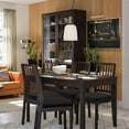 thumbnail image 4 of Chair Seat Covers for Dining Room Set of 2, Stretch Jacquard Removable and Washable Chair Covers, Protector Chair Cushion Black, 4 of 11