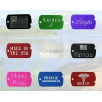 Custom Engraved Military ID Dog Tags, Personalized Front & Back, Great for Pet, Bag, Equipment or Luggage Tag - See "About This Item" Below For Engraving Instructions
