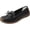 Black, variant on Women's Leather Bow Loafers, Women's Comfortable Lightweight Penny Loafers Slip On Business Casual Dress Shoes Work Office Flats Walking Shoes Driving Mocs for Women, Light Gray 5.5