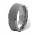 thumbnail image 2 of PalmBeach Jewelry Mens Tungsten Brushed Finish Bevel Edge Wedding Band (8mm), 2 of 6