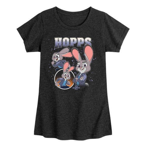 Zootopia - Hopps Bootleg - Youth Girls Fitted Short Sleeve T-Shirt