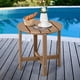 thumbnail image 5 of ZYPPPA Round Outdoor Side Table, 18 Inch Weather Resistant HDPE Adirondack Table, Outdoor Indoor Chairside End Tables, Patio Side Table for Lawn Garden Balcony Backyard, Easy Assembly (1, Brown), 5 of 10