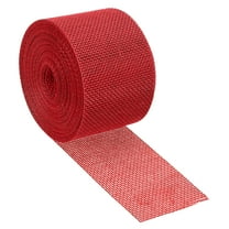 Uxcell 2 Inch x 11 Yards Jute Crafts Party Wrapping Decoration Burlap Fabric Ribbon Red