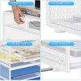 thumbnail image 2 of 12 Compartments Paper Organizer for Desk, Mesh Literature Organizer, Mail File Sorter Tray with Handle, Desktop Mailbox for Office Classroom Home - White, 2 of 10