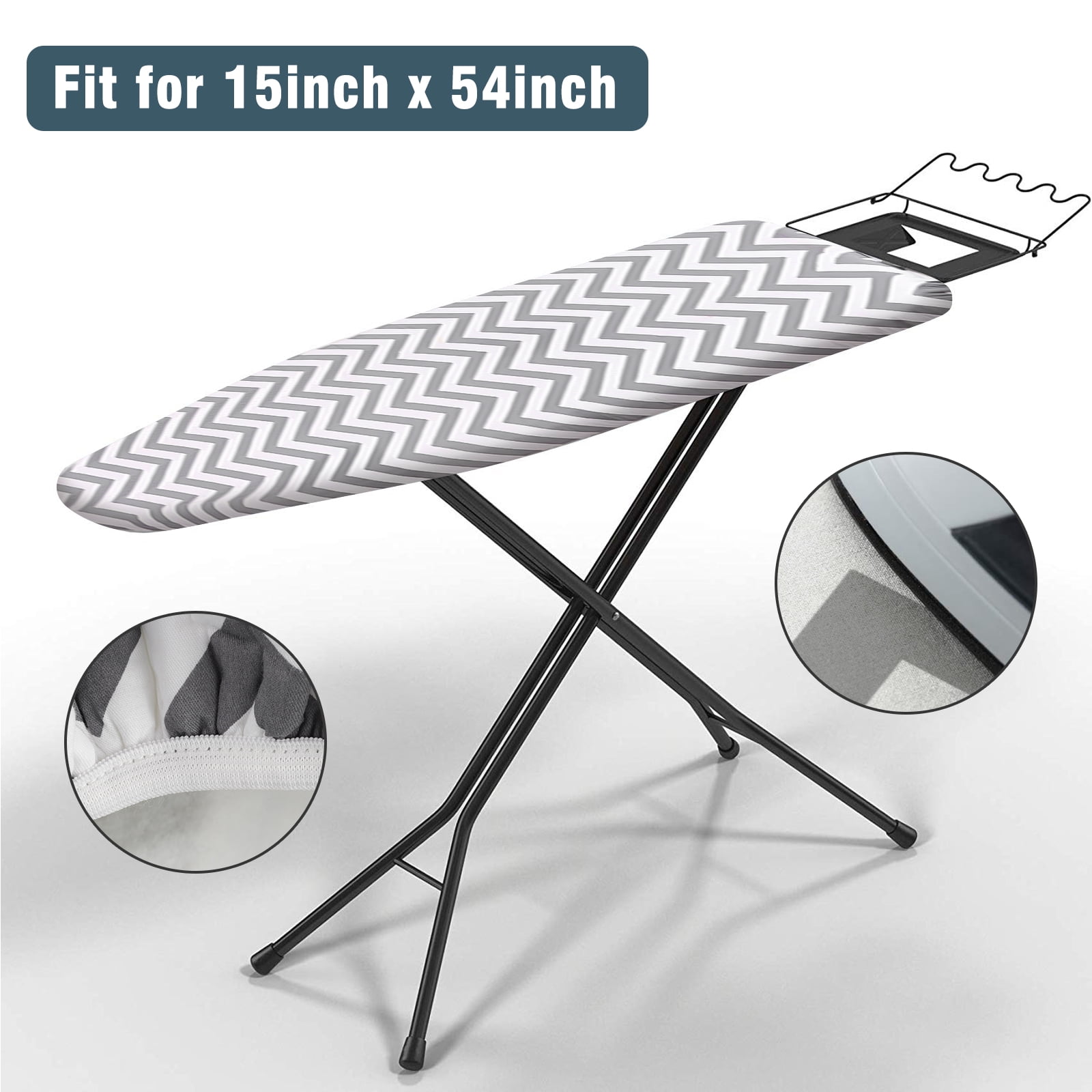 20" x 50" ironing board cover Metallic heat-reflective scorch resistant coating