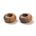 thumbnail image 2 of Natural Picture Jasper European Beads Large Hole Beads Rondelle 10x4.5~5mm Hole: 4~4.3mm, 2 of 3