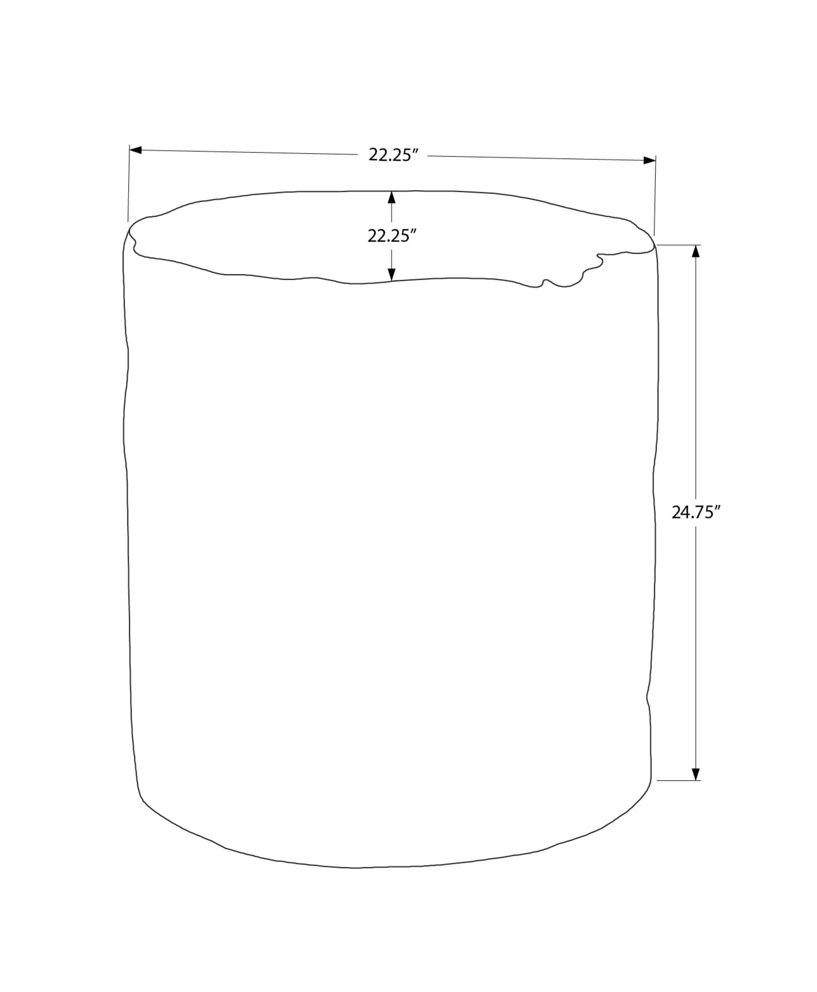 Monarch Specialties - Accent Table, 25"H, Indoor Or Outdoor, Drum, End, Nightstand, Round, Side Table, Living Room, Bedroom, White, Contemporary, Modern