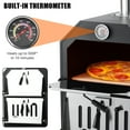 thumbnail image 2 of CazToi 2 Wheels Premium Portable Wood-Fired Pizza Oven with Stone and Grill Rack for Parties & Picnics, 2 of 7