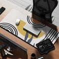 thumbnail image 2 of Long Mouse Pads for Desk,Orange Boho Geometric and Plant Pattern Desk Mats on Top Of Desks, Desk Mouse Pad Extra Large with 3mm Non-Slip Base and Stitched Edge for Gaming,Office,Work,Home 35.4"x15.7", 2 of 6