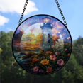 thumbnail image 2 of Customized Lighthouse Coast Stained Glass, Lighthouse Coast Glass Panel Sun Catchers Pretty Gifts, Lighthouse Coast Decoration for Home Garden Christmas Party Wedding K9QGK8, 2 of 5