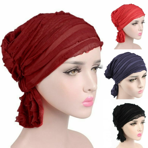 Sunshine Crackers Turbans for Woman Muslim Hair Turban headbands Chiffon Headwrap Scarf