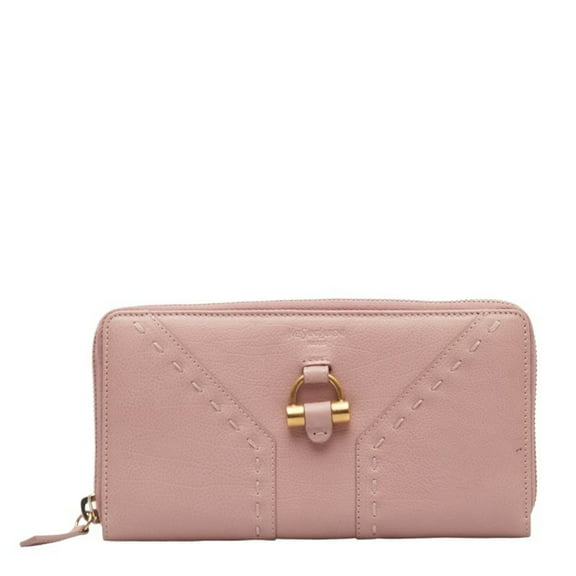 Pre-Owned Saint Laurent Muse Round Long Wallet 164570 Pink Leather Women's SAINT LAURENT
