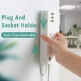 thumbnail image 4 of 2Pcs Wall-Mounted Punch-free Plug Fixer Self-Adhesive Socket Organizer Holder, 4 of 10