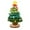 Green, variant on Handmade Crochet DIY Mini Christmas Tree Ornaments, Knitted Finished Product Xmas Tree with 7 Layers and Wooden Base for Christmas Party Home Office Table Decor (Green)