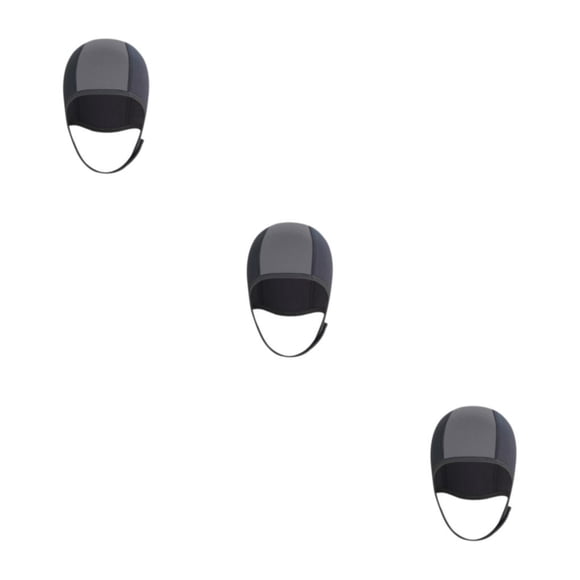 Greeniant Gorro térmico de neopreno de 2,5mm grueso para nadar, gorro impermeable, equipo de baño de entrenamiento Unisex para hombre y mujer, Type3 NO3