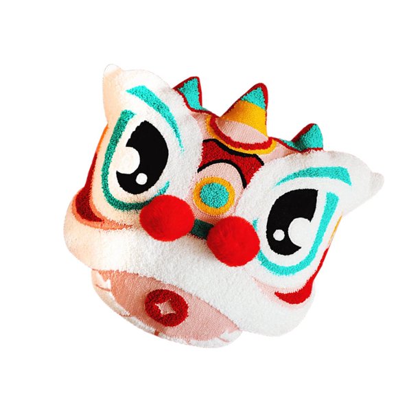 Toystoory Lion Throw Pillow Case Chinese New Cover Cushion Year for Sofa Decoración del hogar Rosa 43cmx43cm