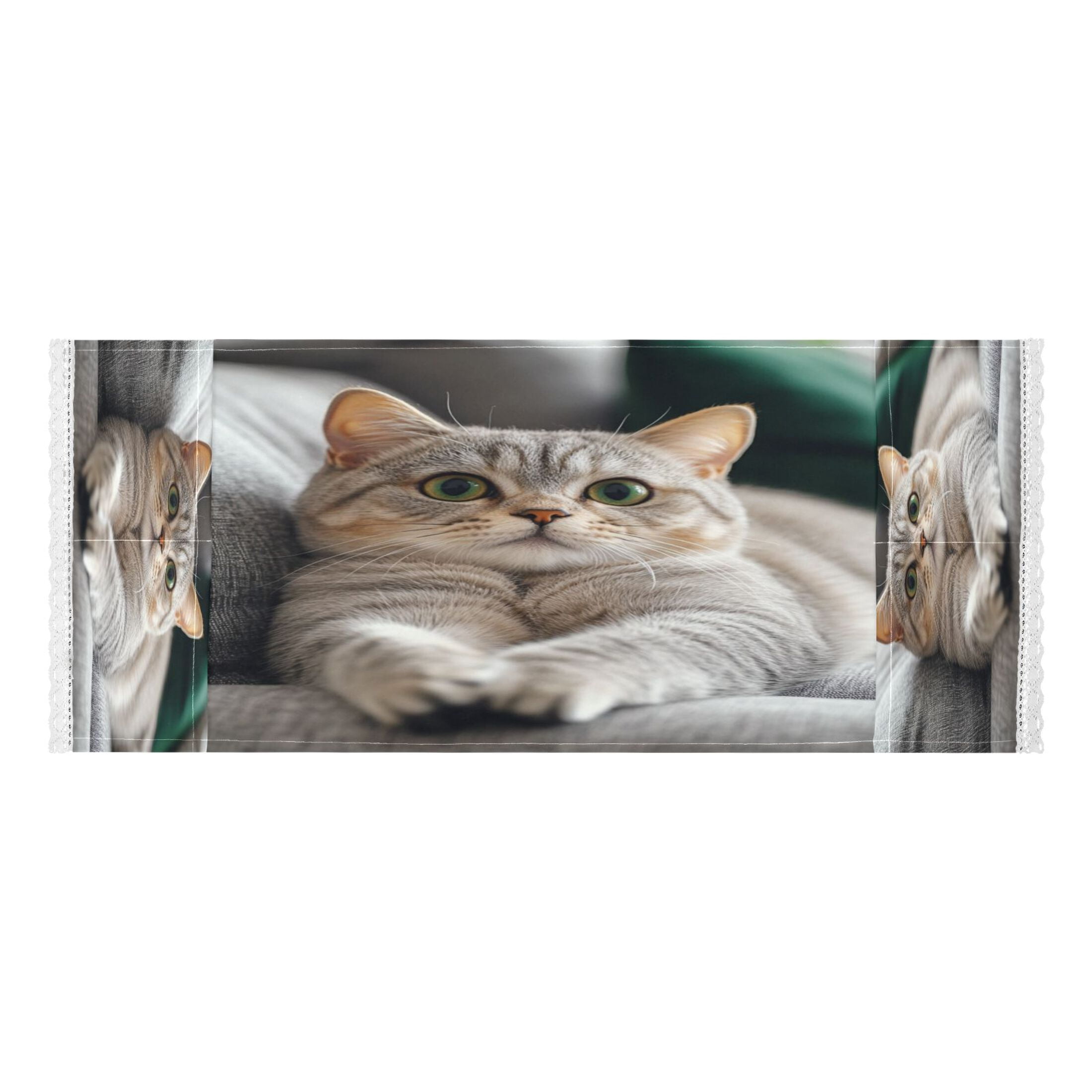 Cute English Shorthair CatWasher and Dryer Covers Dust-Proof and Oil Resistant Fridge Cover with 4 Storage Pockets Washing Machine Top Cover for Laundry Kitchen Home 51.2 x 22 In
