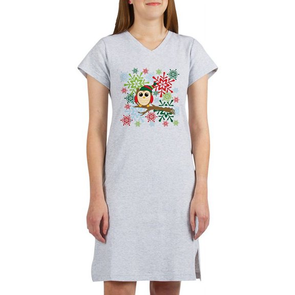 CafePress - Christmas Owl - Women's Nightshirt