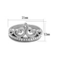 thumbnail image 2 of Princess Royalty Crystal Crown Silver Stainless Steel Fashion Ring Women's Size 6, 2 of 5