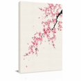 thumbnail image 2 of Canvas Wall Art Cherry Blossoms Canvas Art Print Watercolor Pink Floral Pictures Wall Decor for Living Room Bedroom Artwork Decorations Stretched Framed Ready to Hang 22"x28", 2 of 9