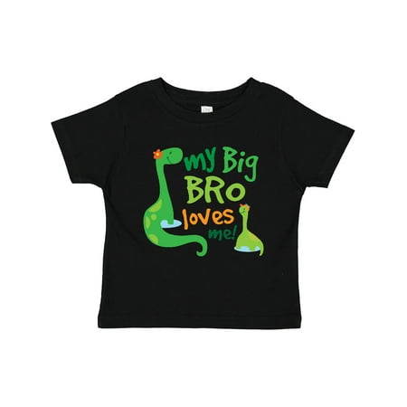 

Inktastic My Big Bro Loves Me Dinosaur Brother Gift Toddler Boy Girl T-Shirt