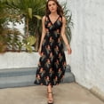thumbnail image 3 of Cycling Watercolor On Black Sleeveless Dress Dresses Women Summer Evening Dresses Ladies Bohemia Long Dresses, 3 of 9
